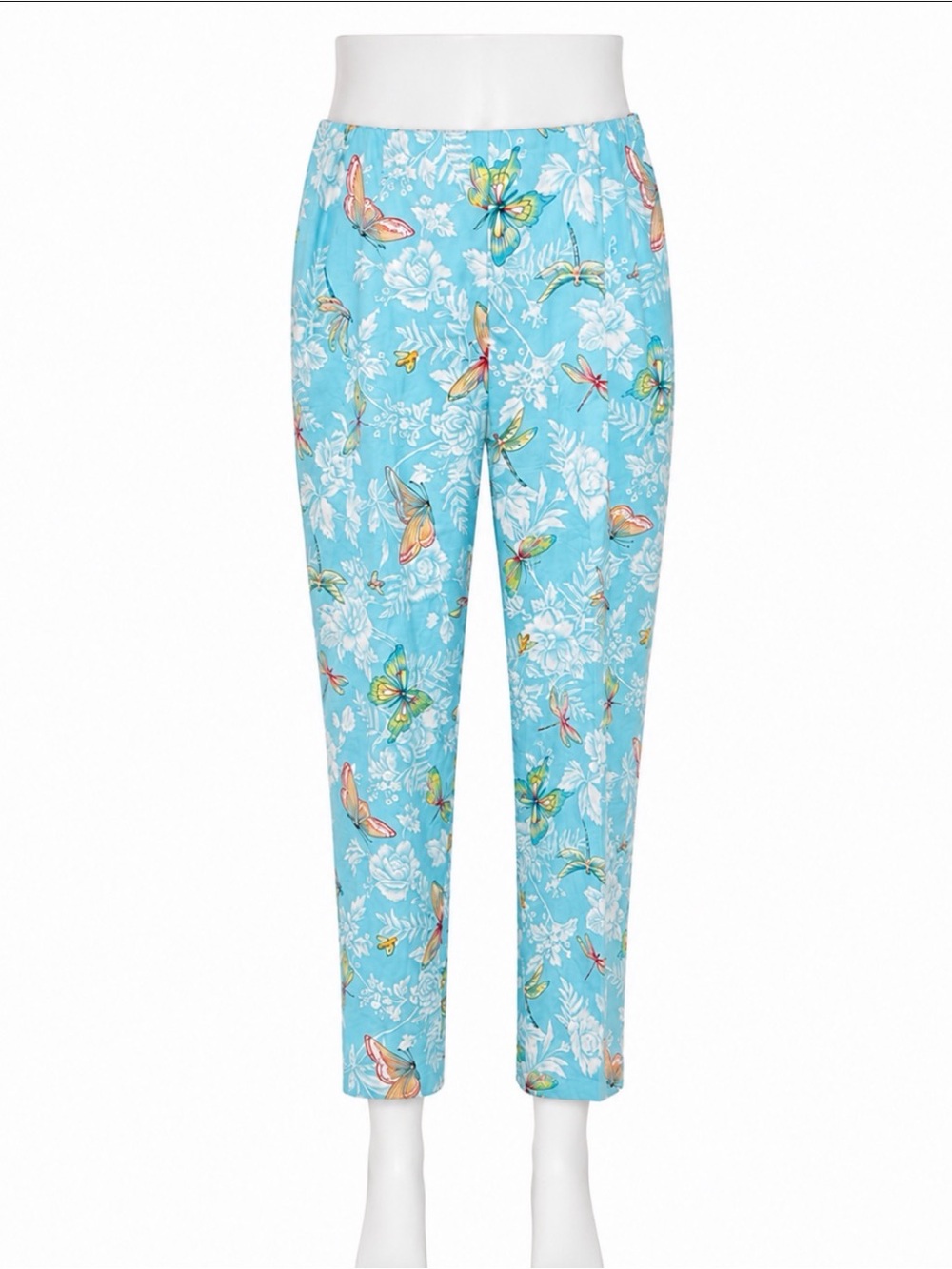 Talbot’s  Butterfly Print Ankle Pants Size 10 Side Zip